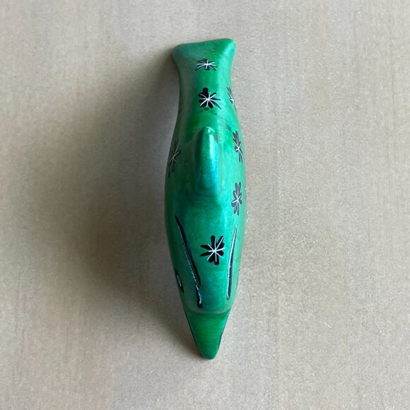 Small Green Soapstone Dolphin Figurine Sculpture Statue Decoration Decor - Picture 7 of 8